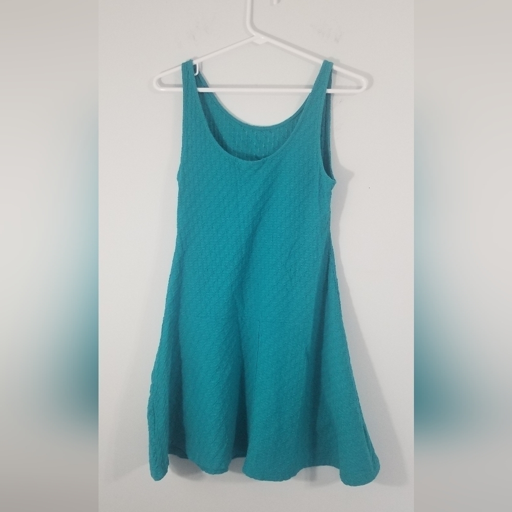 Metaphor Fit and Flare Mini Dress. Teal Blue. Flattering. Size Small. - Picture 3 of 5